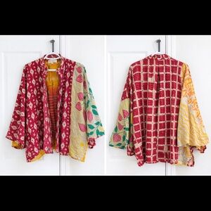 Kantha Bae Reversible Patchwork Jacket – Handmade Boho Quilt Coat